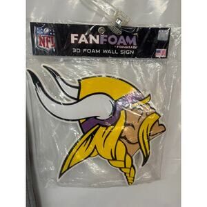 NEW FANFOAM Fat Head Foam Head 3D Wall Sign NFL Minnesota Vikings‎ Football